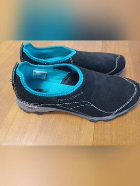 New Balance 825 Shoes Womens 8.5 Black Teal Slip-On WL825BK